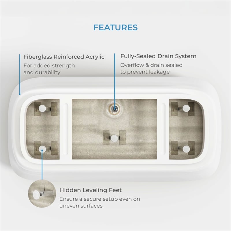 OVE Aveline 60 in. Freestanding Bathtub Kit extra Gold Hardware