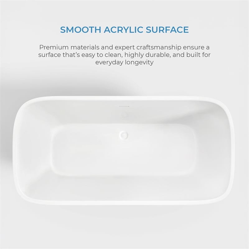 OVE Aveline 60 in. Freestanding Bathtub Kit extra Gold Hardware
