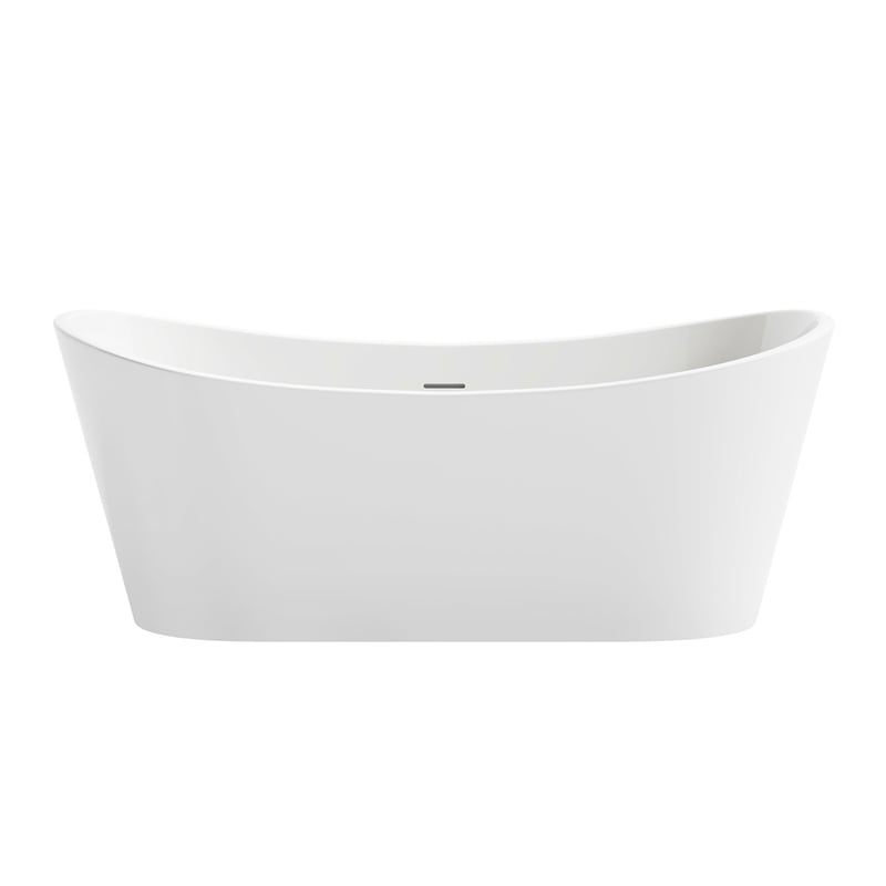 OVE Herschel 60 in. Freestanding Bathtub in Glossy White
