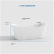 OVE Herschel 60 in. Freestanding Bathtub in Glossy White