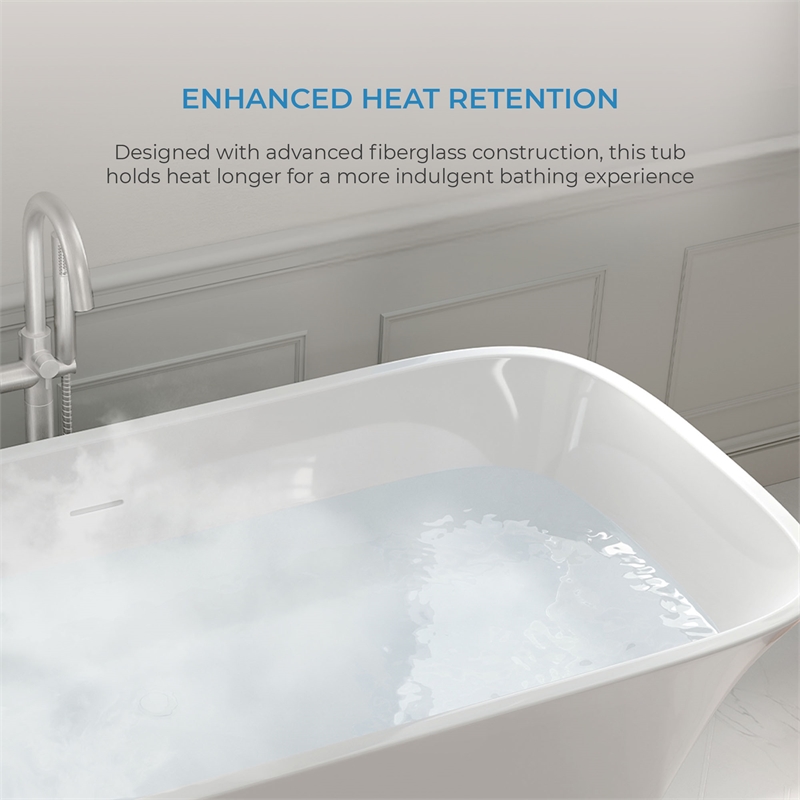 OVE Aveline 60 in. Freestanding Bathtub Kit extra Black Hardware