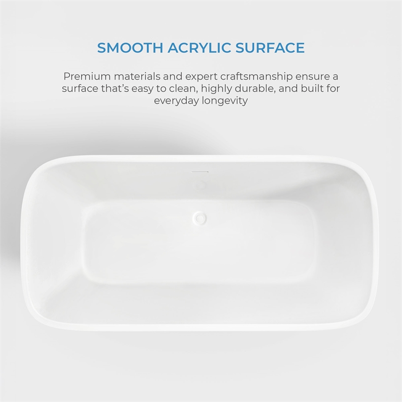 OVE Aveline 60 in. Freestanding Bathtub Kit extra Chrome Hardware