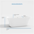 OVE Aveline 60 in. Freestanding Bathtub Kit extra Chrome Hardware
