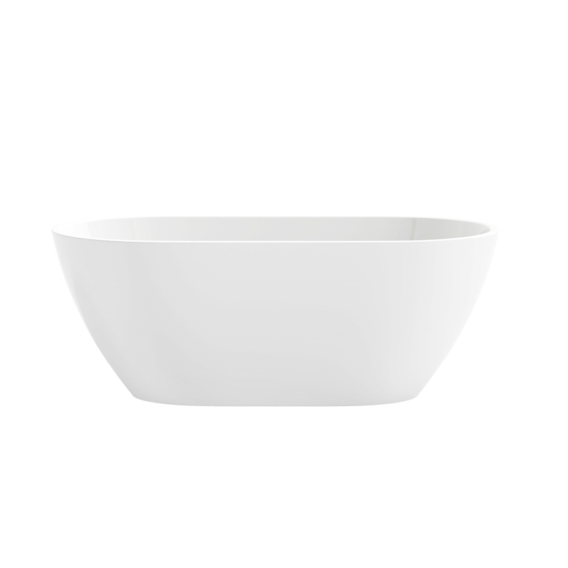 OVE Ayago 59 in. Freestanding White Bathtub Kit Gold Hardware