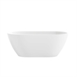 OVE Ayago 59 in. Freestanding White Bathtub Kit Black Hardware