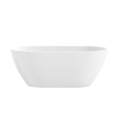 OVE Ayago 59 in. Freestanding White Bathtub Kit Chrome Hardware