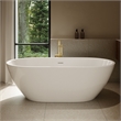 OVE Ayago 66 in. Freestanding White Bathtub Kit Gold Hardware