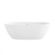 OVE Ayago 66 in. Freestanding White Bathtub Kit Gold Hardware