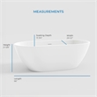 OVE Ayago 66 in. Freestanding White Bathtub Kit Gold Hardware