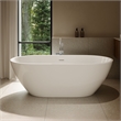 OVE Ayago 66 in. Freestanding White Bathtub Kit Chrome Hardware