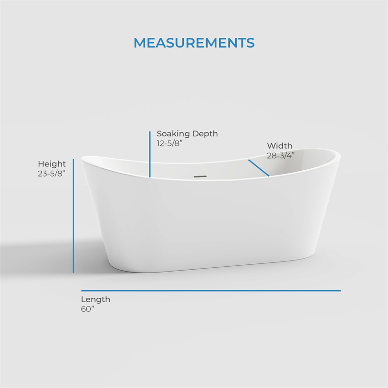 OVE Herschel 60 in. Freestanding Bathtub Kit extra Gold Hardware