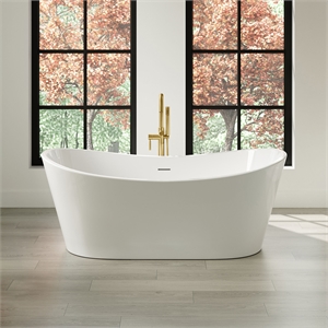 OVE Herschel 60 in. Freestanding Bathtub Kit extra Gold Hardware