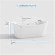 OVE Herschel 60 in. Freestanding Bathtub Kit extra Gold Hardware