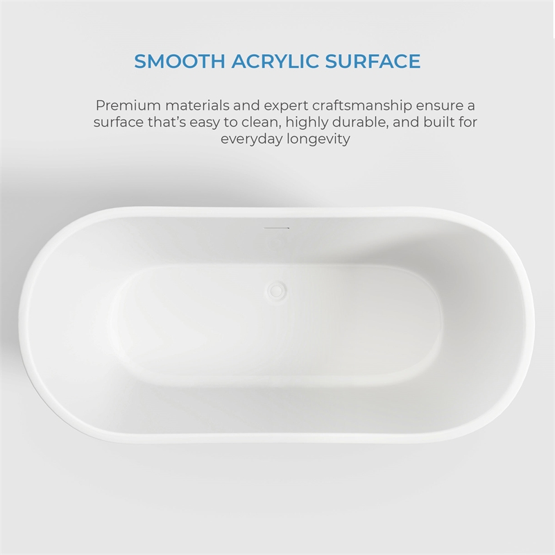 OVE Herschel 60 in. Freestanding Bathtub Kit extra Chrome Hardware