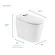 OVE Bradley ADA Dual-Flush Hands-Free Smart Bidet Toilet with White Trim