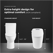 OVE Bradley ADA Dual-Flush Hands-Free Smart Bidet Toilet with White Trim