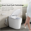 OVE Bradley ADA Dual-Flush Hands-Free Smart Bidet Toilet with White Trim