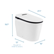 OVE Bradley ADA Dual-Flush Hands-Free Smart Bidet Toilet with Black Trim