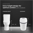 OVE Bradley ADA Dual-Flush Hands-Free Smart Bidet Toilet with Black Trim