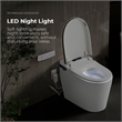 OVE Bradley ADA Dual-Flush Hands-Free Smart Bidet Toilet with Black Trim