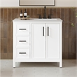 OVE Solas 36 in. Bathroom Vanity in Pure White with White Countertop