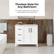 OVE Solas 36 in. Bathroom Vanity in Pure White with White Countertop