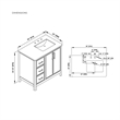 OVE Solas 36 in. Bathroom Vanity in Pure White with White Countertop