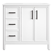 OVE Solas 36 in. Bathroom Vanity in Pure White with White Countertop