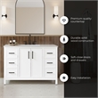 OVE Solas 48 in. Bathroom Vanity in Pure White with White Countertop