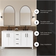 OVE Solas 60 in. Bathroom Vanity in Pure White with White Countertop
