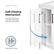 OVE Solas 60 in. Bathroom Vanity in Pure White with White Countertop