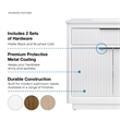 OVE Xander 36 in. Pure White Bathroom Vanity with Matte Black Hardware
