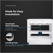 OVE Xander 36 in. Pure White Bathroom Vanity with Matte Black Hardware