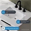 OVE Xander 60 in. Pure White Bathroom Vanity with Matte Black Hardware