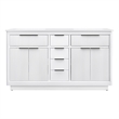 OVE Xander 60 in. Pure White Bathroom Vanity with Matte Black Hardware