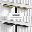 OVE Xander 36 in. Pure White Bathroom Vanity with Brushed Gold Hardware