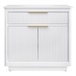 OVE Xander 36 in. Pure White Bathroom Vanity with Brushed Gold Hardware