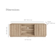 OVE Albert 61 in. Modern Media Console in Light Oak