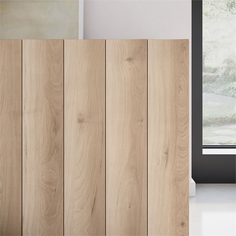 OVE Albert 61 in. Modern Media Console in Light Oak