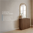 OVE Albert 31 in. Modern Fluted Accent Cabinet in Warm Walnut