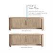 OVE Sarah 59 in. Media Console in Light Oak with Wood Hardware