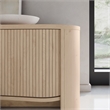 OVE Sarah 59 in. Media Console in Light Oak with Wood Hardware
