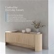 OVE Sarah 59 in. Modern Media Console in Light Oak with Brushed Gold Hardware