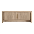OVE Sarah 59 in. Modern Media Console in Light Oak with Brushed Gold Hardware