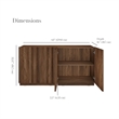 OVE Albert 31 in. Set of 2 Accent Cabinets - Warm Walnut