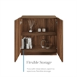 OVE Albert 31 in. Set of 2 Accent Cabinets - Warm Walnut