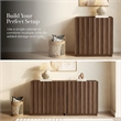 OVE Albert 31 in. Set of 3 Accent Cabinets - Warm Walnut