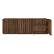 OVE Albert 31 in. Set of 3 Accent Cabinets - Warm Walnut