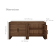 OVE Jenna 35 in. Set of 2 Accent Cabinets in Warm Walnut with Matte Black Hardware