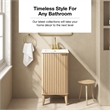 Gabi 18 in. Single Sink Freestanding Rustic Ash Vanity White Ceramic Top